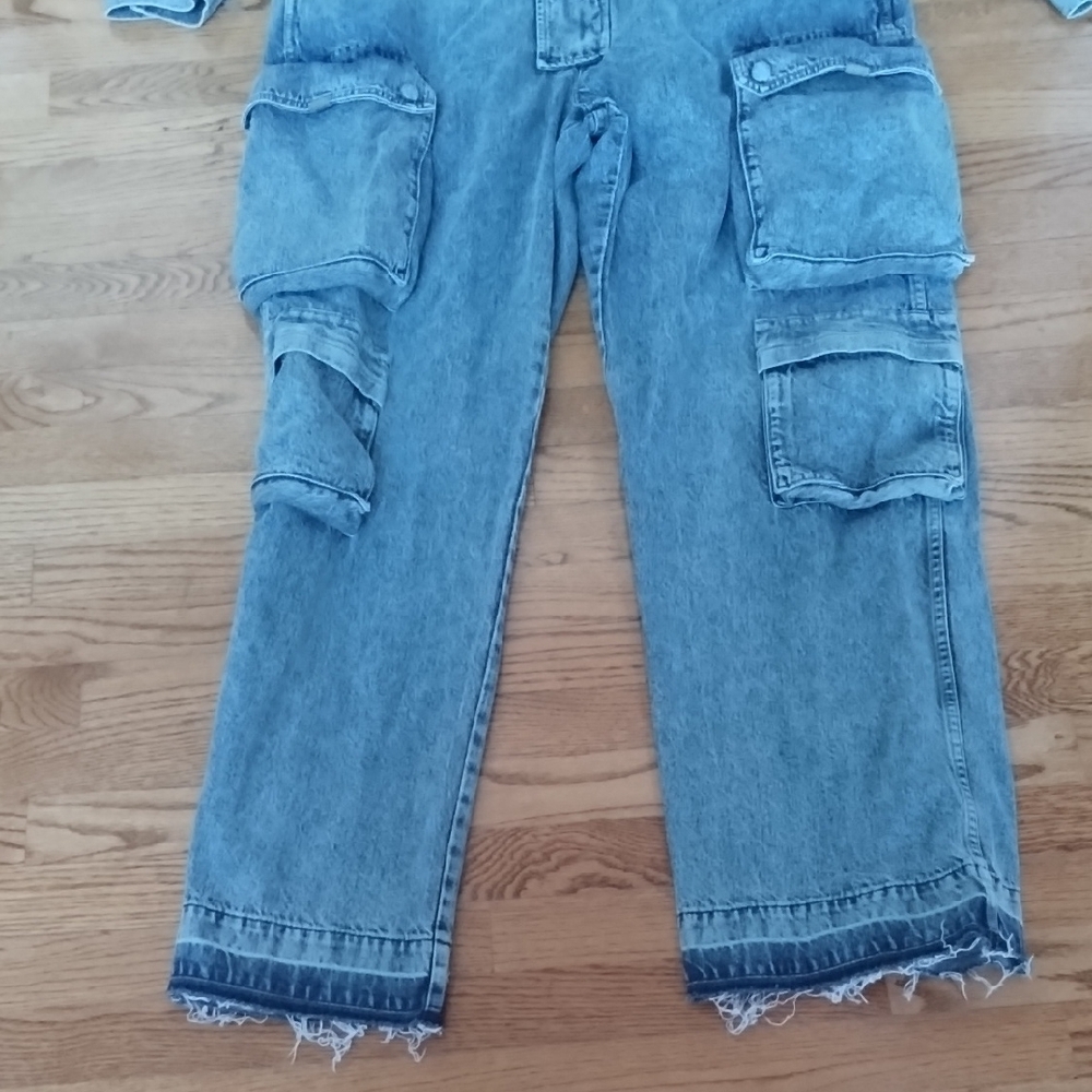 Hudson+Zoe Jeans Men's Blue Denim Cargo Jumpsuit - Picture 7 of 16
